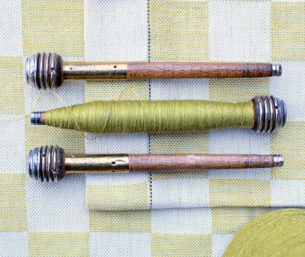Busatt Old proven tools are still used today to weave magnificent fabrics.
