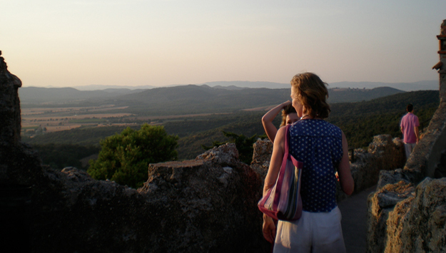 view from Capalbio towards the sea