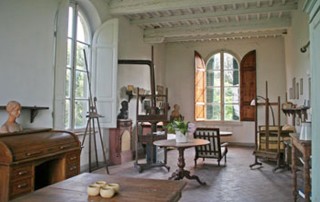A century later: the Gioli brothers’ studio in the villa’s tower.