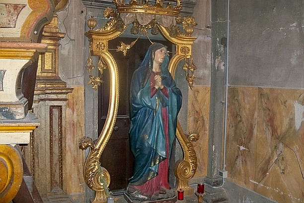 A sculpted madonna